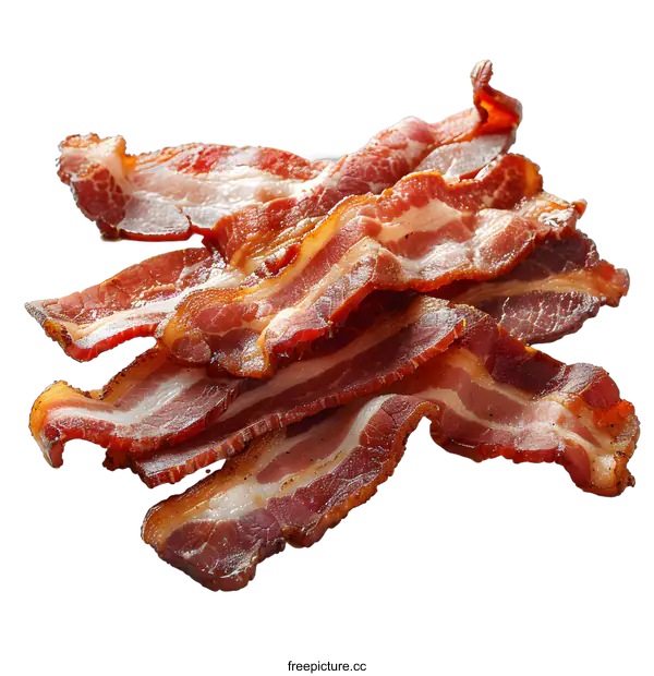 [Transparent Background PNG]Delicious crispy bacon strips