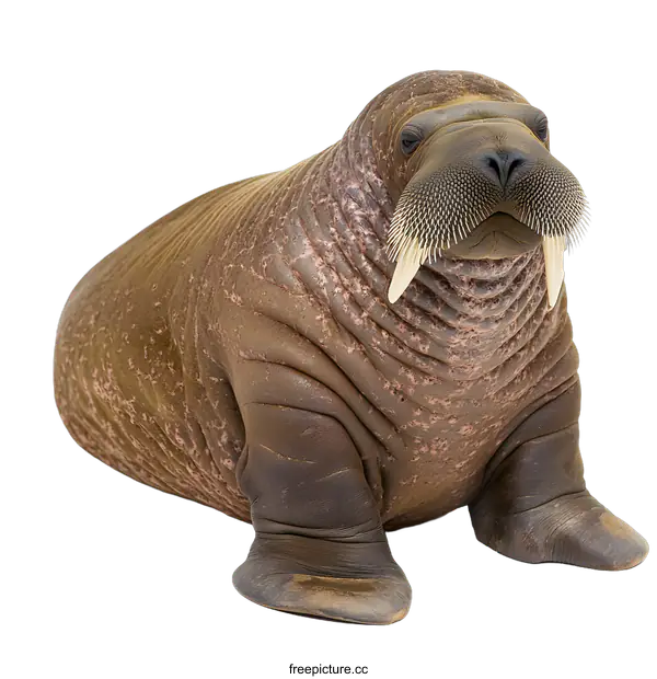 [Transparent Background PNG]Close Up of a Walrus with Tusk