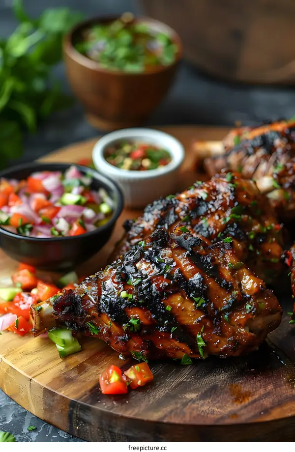 Grilled Chicken Thighs with Salsa