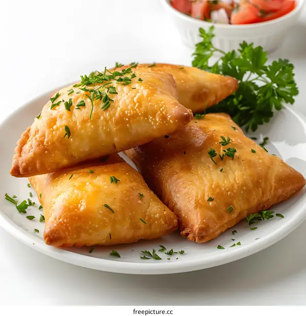 Freshly Baked Empanadas on a Plate