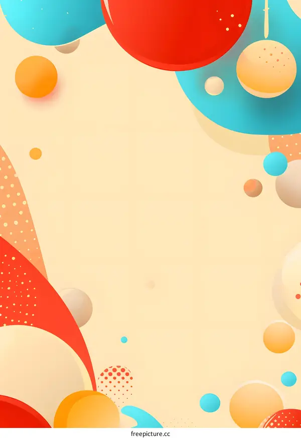 Abstract Background With Colorful Geometric Shapes