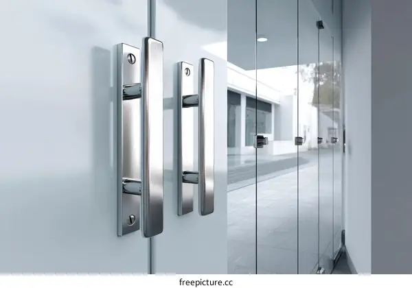 Modern Minimalist Glass Doors with Handles