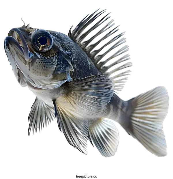 [Transparent Background PNG]Close-up of Rockfish on White Background