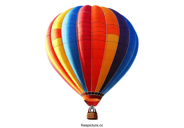[Transparent Background PNG]Colorful Hot Air Balloon Against a Clear Sky