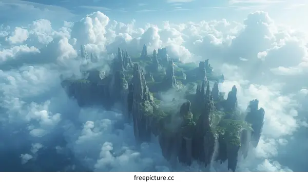 Floating Island Above the Clouds