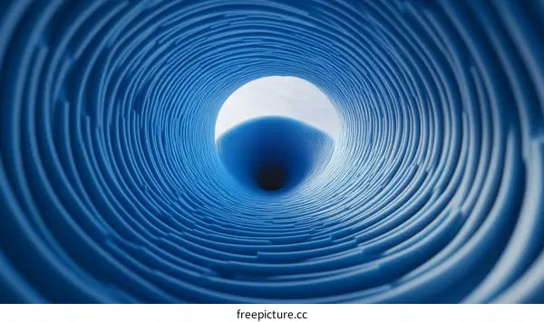 Abstract Blue Tunnel Design Illustration