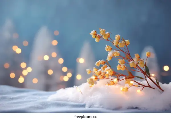 Winter Decorative Arrangement on Snow
