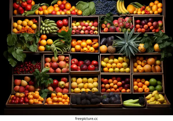 Vibrant Variety of Fruits and Vegetables
