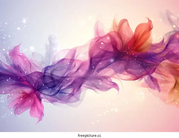 Abstract Floral Flowing Design
