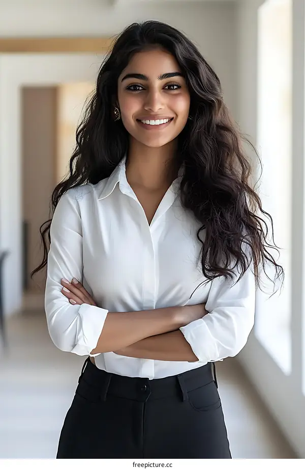Confident Young Woman in Professional Attire
