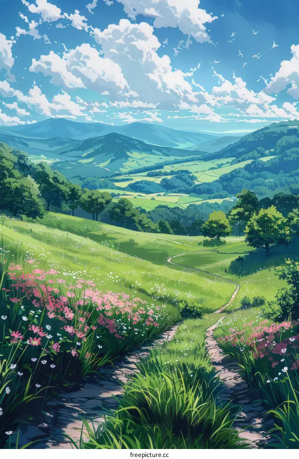 Anime Landscape Field