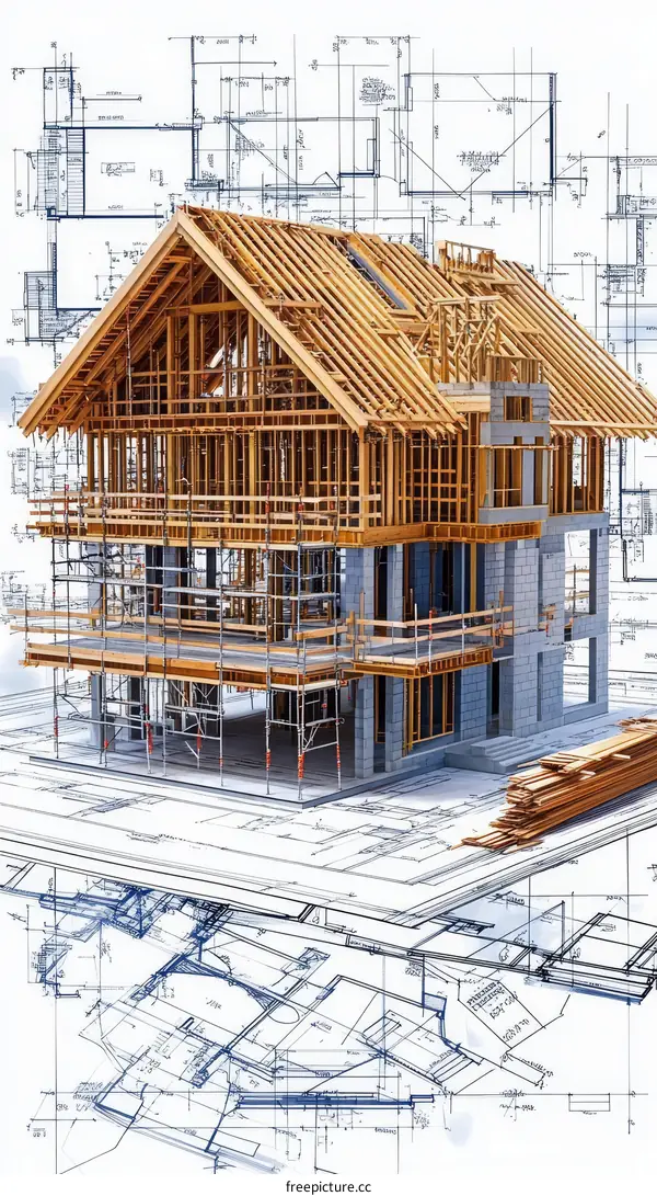Construction Drawings of a Modern House