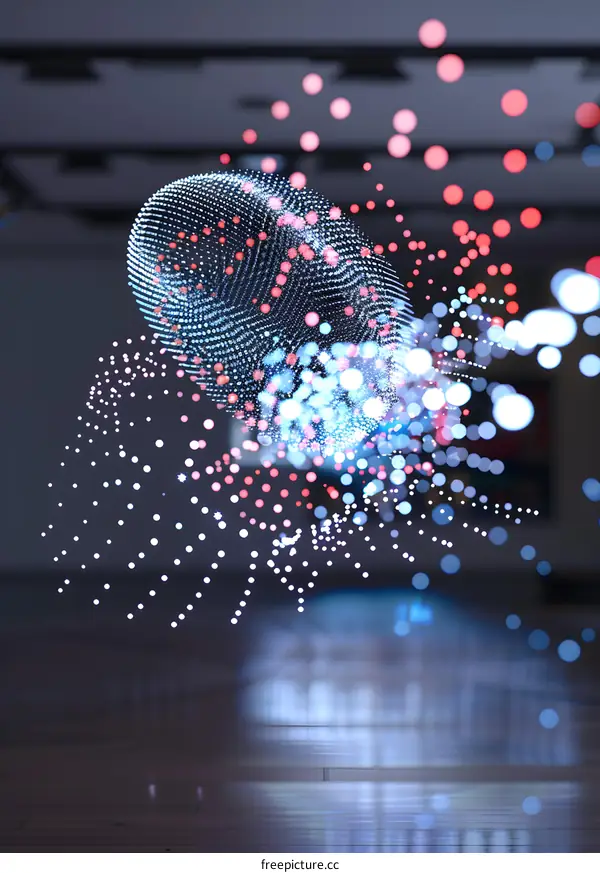 Abstract Sphere With Colorful Lights