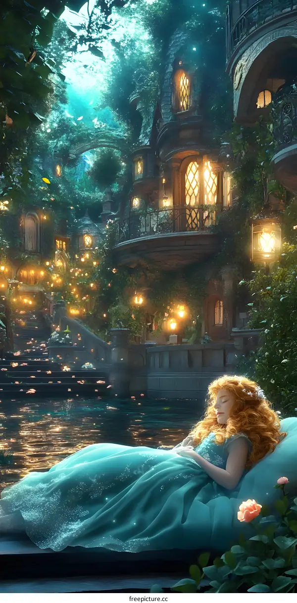 Sleeping Beauty in a Magical Forest