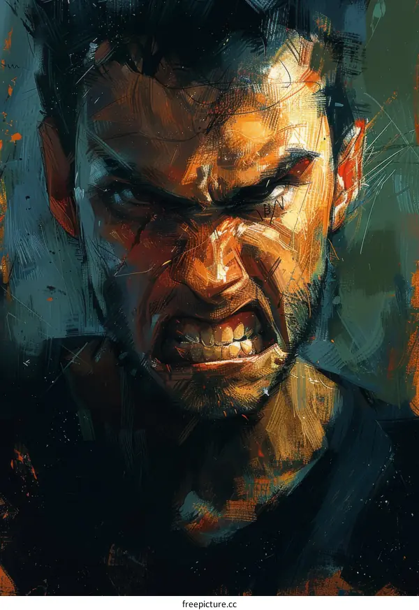 portrait of an angry man