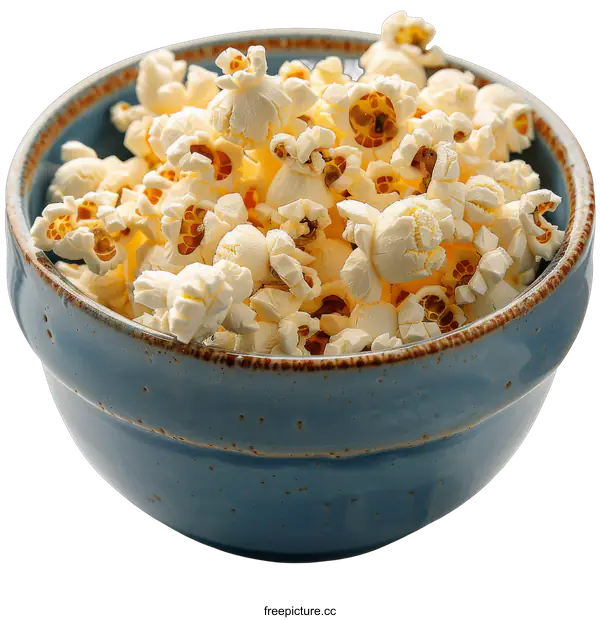 [Transparent Background PNG]Bowl of popcorn isolated on a transparent background