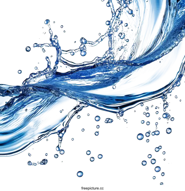 [Transparent Background PNG]Abstract Water Splash Art Design