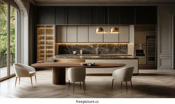 Luxury Modern Kitchen Dining Area Design