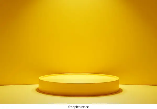 Yellow Minimalist Product Display Platform