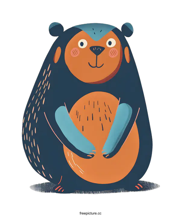 [Transparent Background PNG]Cute Bear Character Illustration