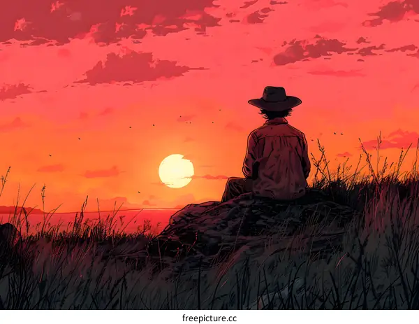 Watching the Sunset Over the Water