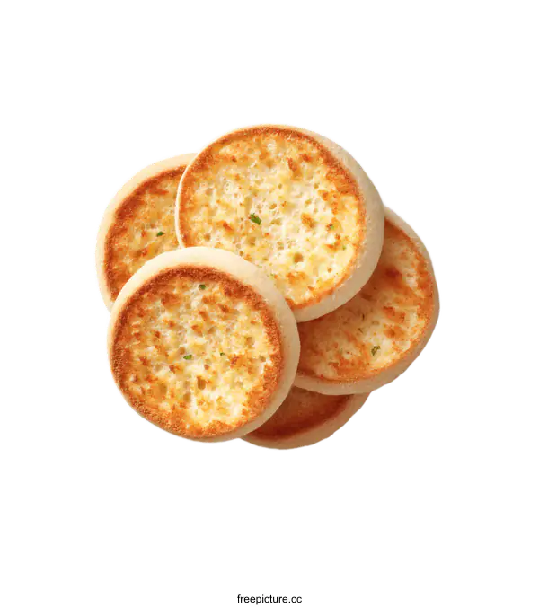 [Transparent Background PNG]Crispy Toasted Garlic Bread Rolls