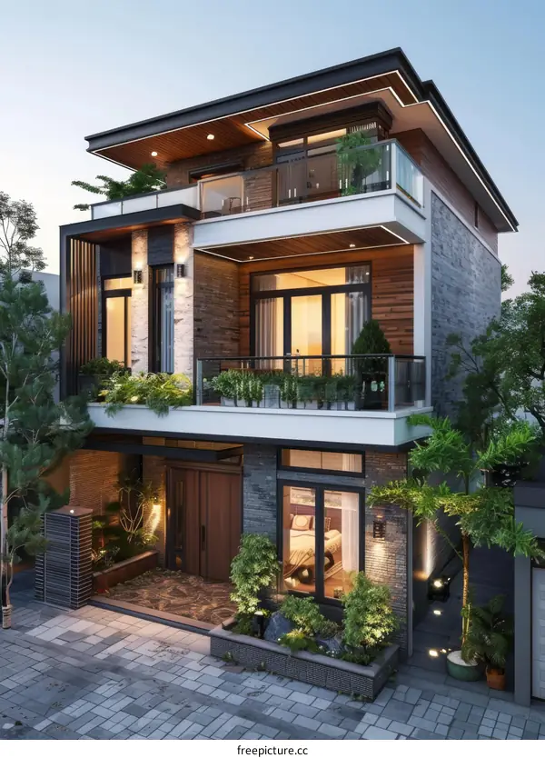 Modern Two-Story House Exterior Design