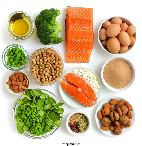 Healthy Food Ingredients Collection, Top View