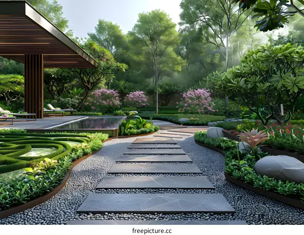 Garden landscape design renderings
