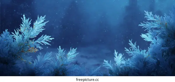 Winter Ice Crystals Nature Background