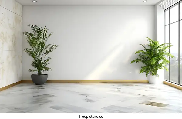 Modern Minimalist Interior Design with Plants