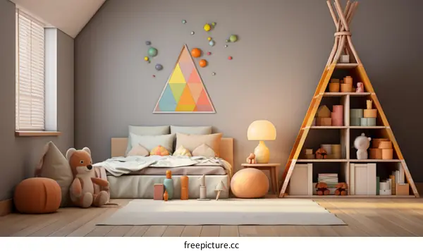 Cozy and Colorful Bedroom for Little Kids