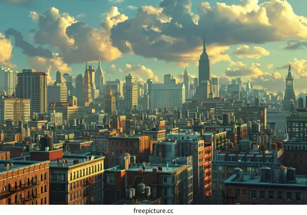 A Stunning Illustration of a City Skyline