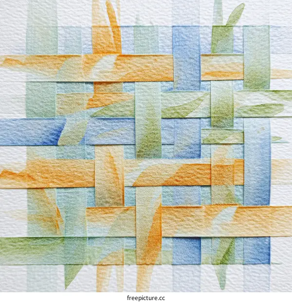 Abstract Woven Paper Art Design