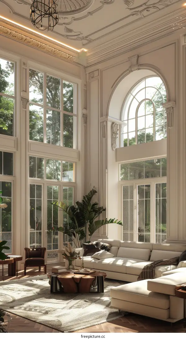 Bright, Airy Living Room With Plants