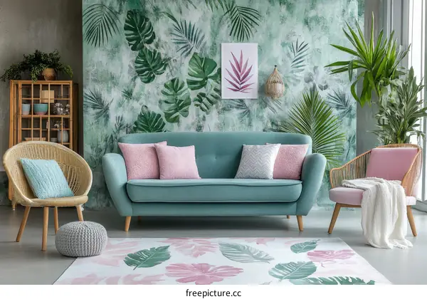 Modern Tropical Living Room Interior Design