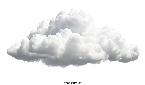 [Transparent Background PNG]Fluffy Cumulus Cloud Formation in the Sky