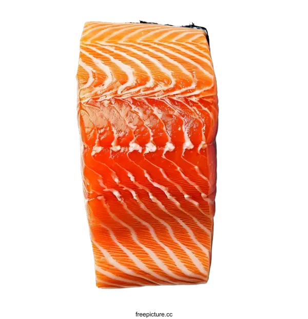 [Transparent Background PNG]Fresh Salmon Fillet on White Background