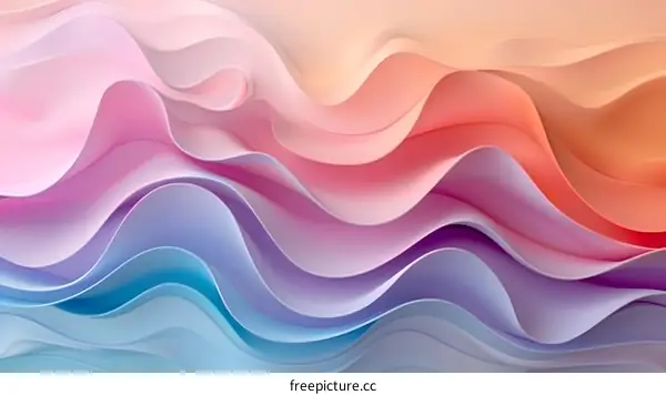pastel color abstract waves