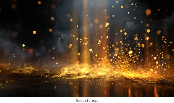 Golden Sparkling Abstract Background