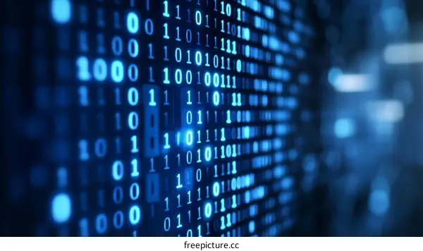 Binary Code Background Digital Technology