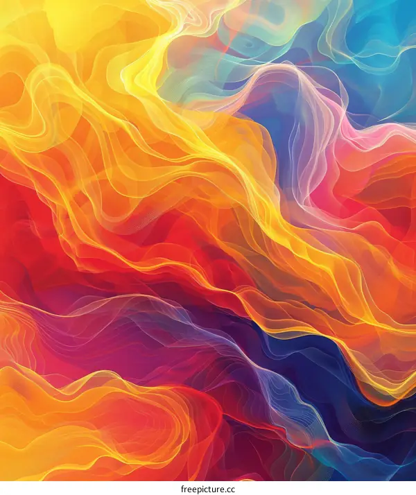 Abstract colorful waves background