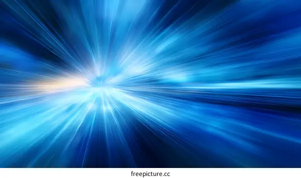 Abstract Speed Blue Light Burst