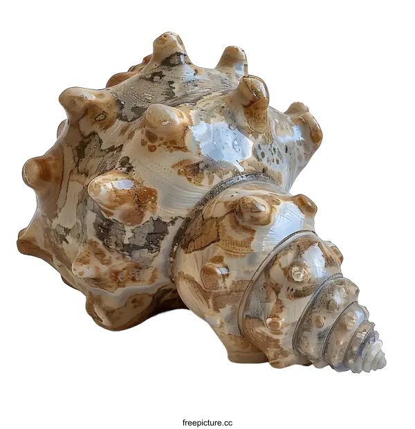 [Transparent Background PNG]A ceramic sculpture in the form of a conch shell