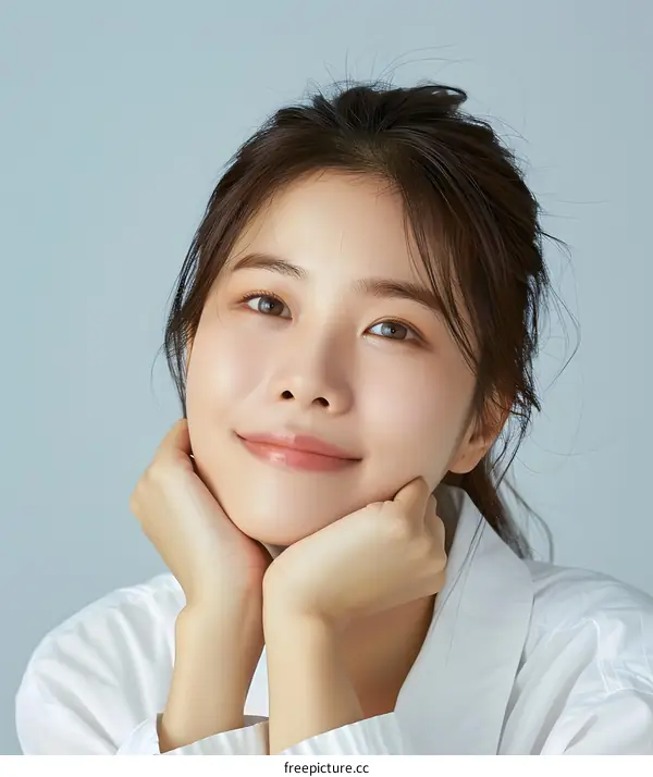 Portrait of a Young Asian Woman Smiling