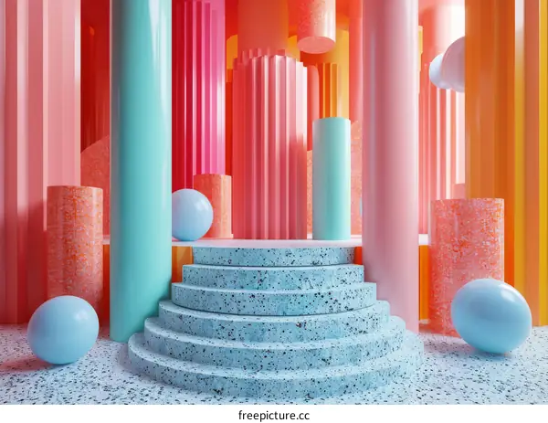 Colorful Geometric Abstract Interior Design