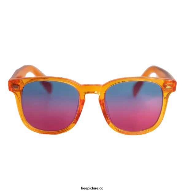 [Transparent Background PNG]Stylish Transparent Orange Sunglasses