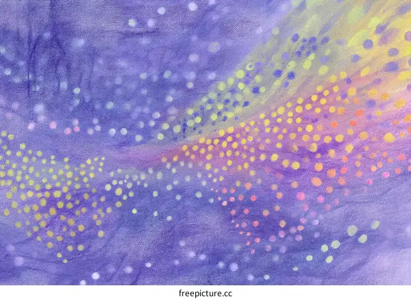 Abstract Watercolor Painting of Dots and Colors