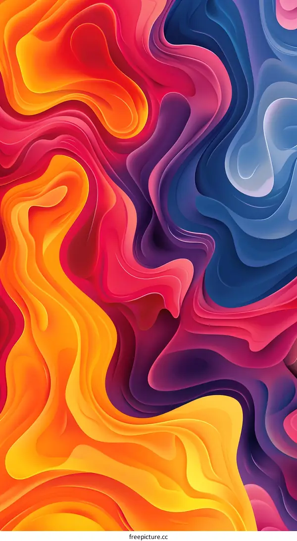Abstract Colorful Swirls Background