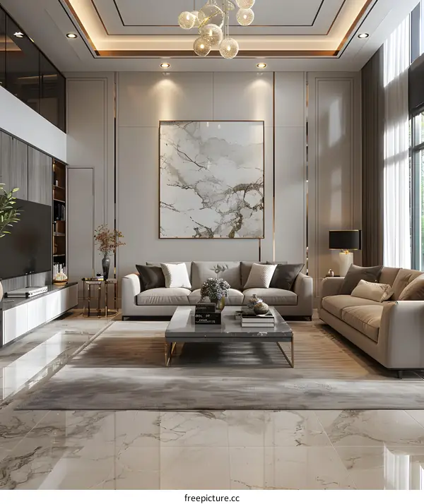 Modern minimalist living room